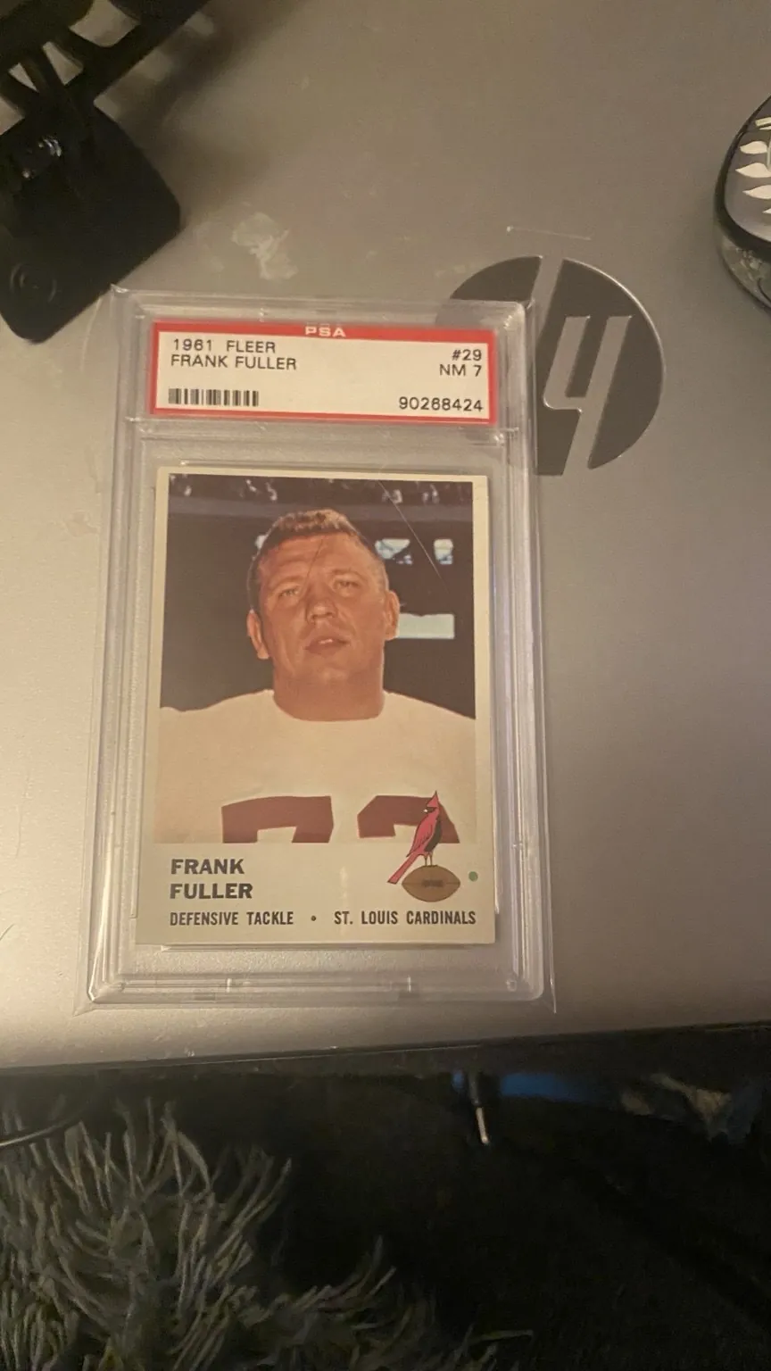 Owned 1961 Fleer Frank Fuller number 29 graded PSA Near Mint 7.