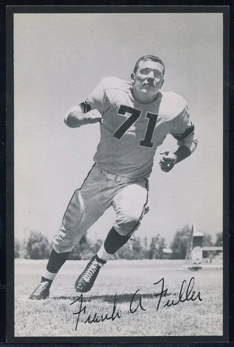 Frank Fuller in a Los Angeles Rams running pose from the later Rams period.